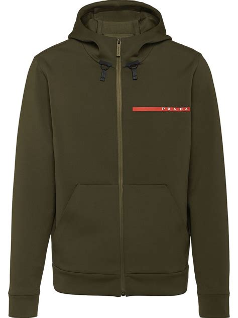 green prada hoodie|Prada logo hoodie.